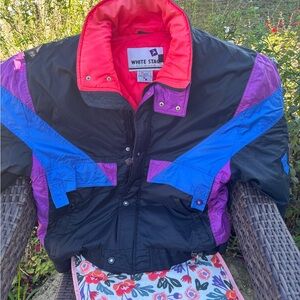 White Stag Men's Black, Purple, and Blue Ski Jacket